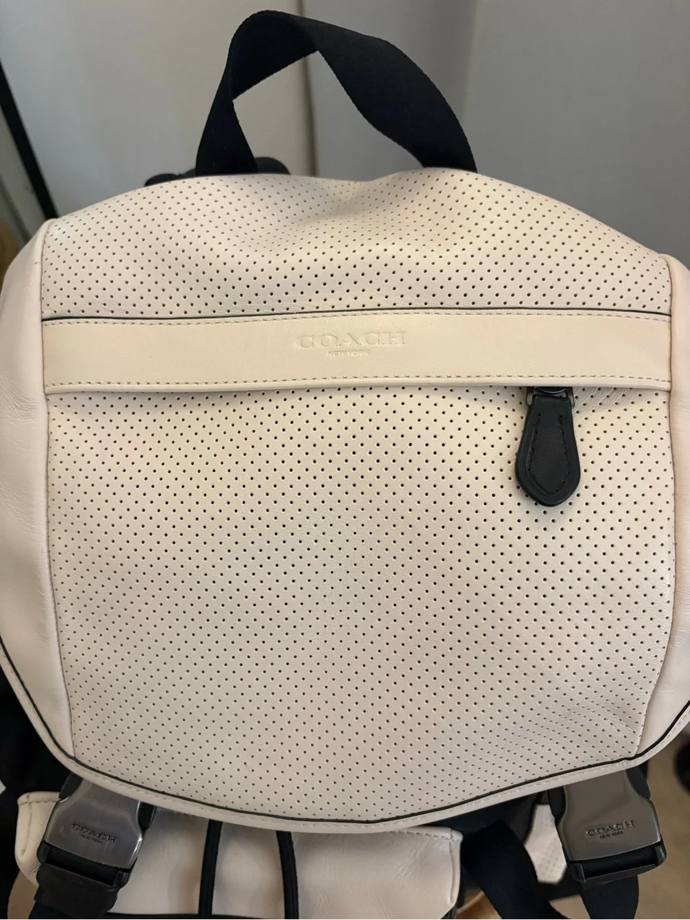 Coach Terrain Trek Leather Nylon Backpack F57477